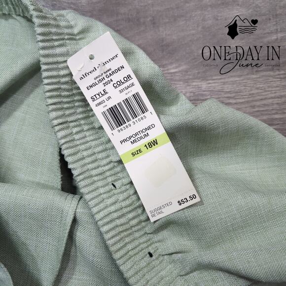 Alfred Dunner Plus Size Pull On Pants Size 18W - Picture 2 of 6